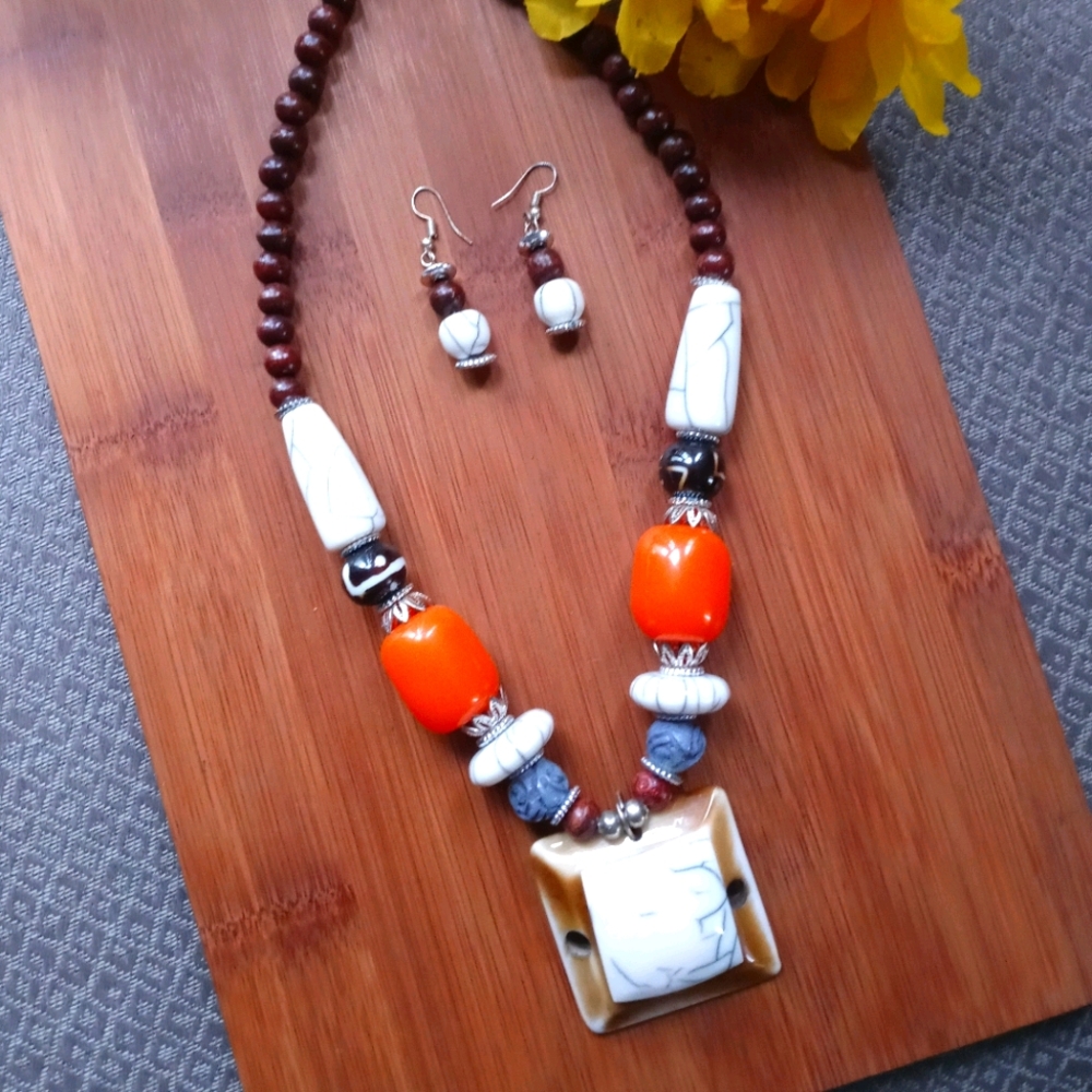 2PC Beautiful African Eternity Necklace Set - Picture 8 of 12